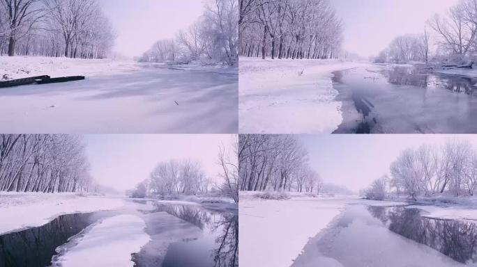 飞越冰冻的河流C