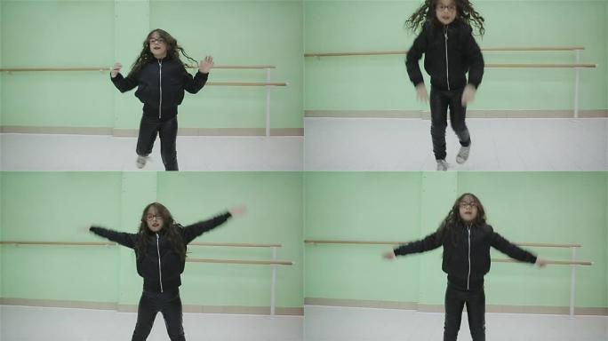 跳嘻哈舞的小女孩跳嘻哈舞的小女孩