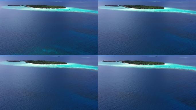 马尔代夫度假胜地的无人机视图