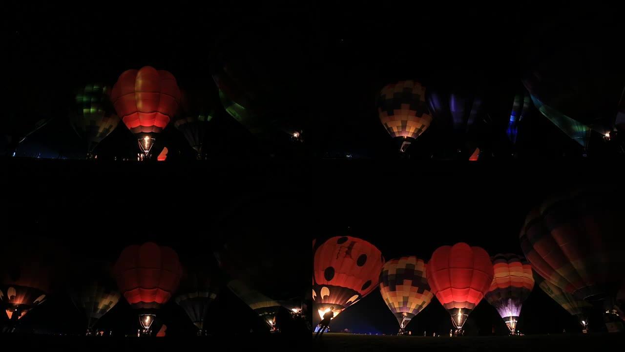晚上的气球节晚上的气球节热气球