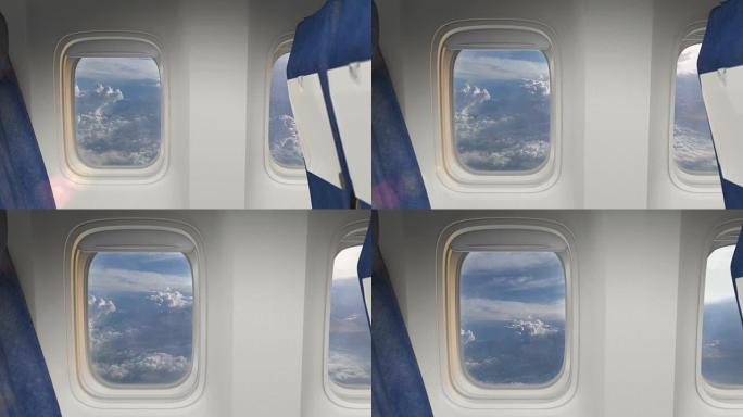 飞机窗飞机内饰坐飞机拍摄飞云之上