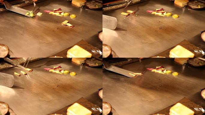 厨师烹饪日本烤热