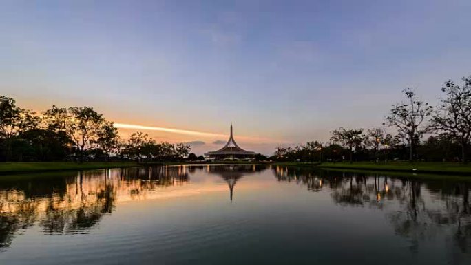 4k延时: 苏銮公园是曼谷市的地标