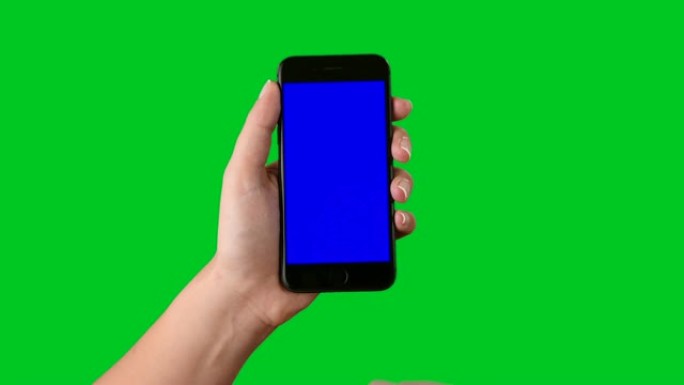 4k使用智能手机在绿屏上显示色度键