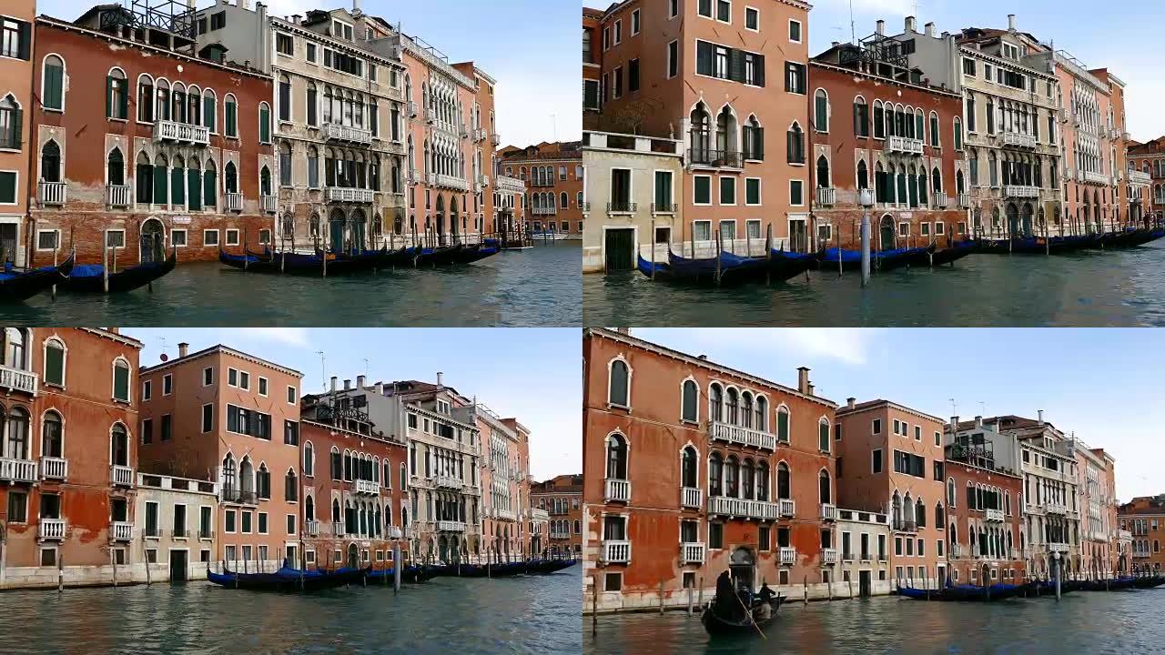 意大利威尼斯大运河上的4k旅行