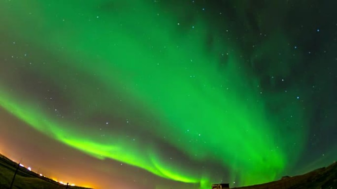延时: 冰岛凯夫拉维克的北极光北极光422 (HQ) 3840x2160格式