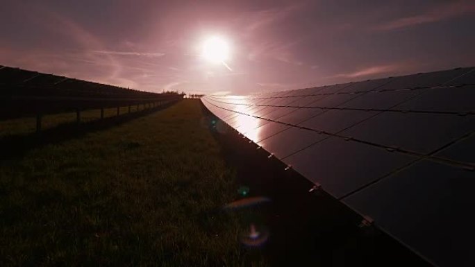 太阳晚上的太阳能发电站