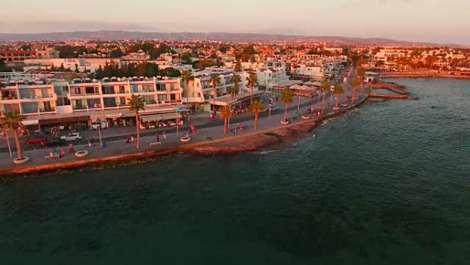 塞浦路斯，帕福斯。鸟瞰图。帕福斯美丽的风景。
