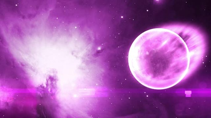 燃烧的紫色星球宇宙动画宇宙幻想科技