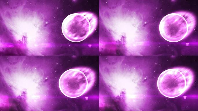 燃烧的紫色星球宇宙动画宇宙幻想科技