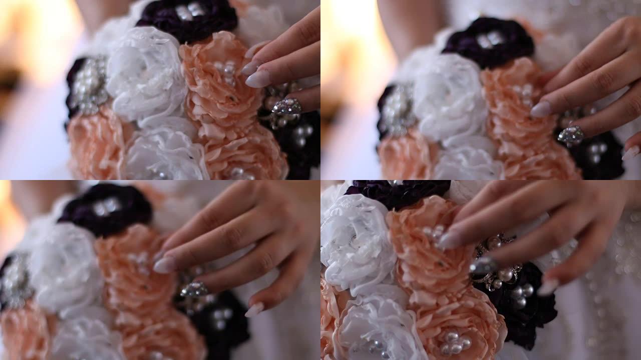 新娘键a hand wedding花束