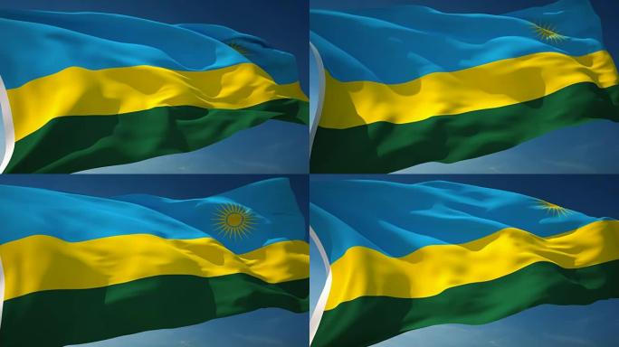 4K卢旺达国旗-可循环