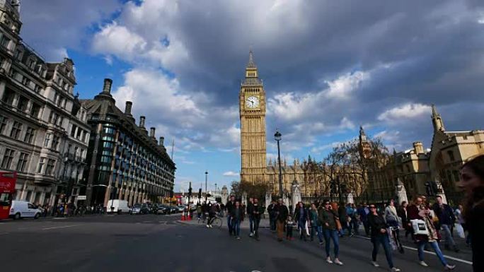 英国伦敦4k延时大本钟和威斯敏斯特大教堂