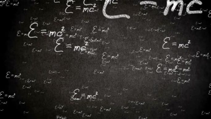 黑色背景上的飞行爱因斯坦公式