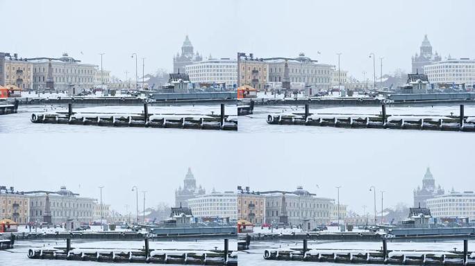 芬兰赫尔辛基的港口