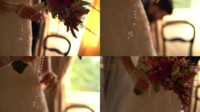 新娘手持花束