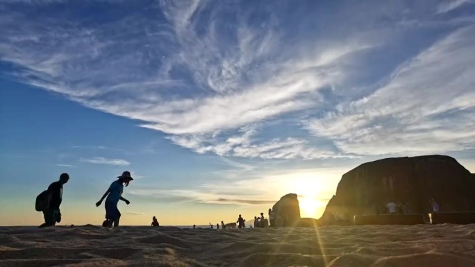 海南 天涯海角 延时摄影 日落