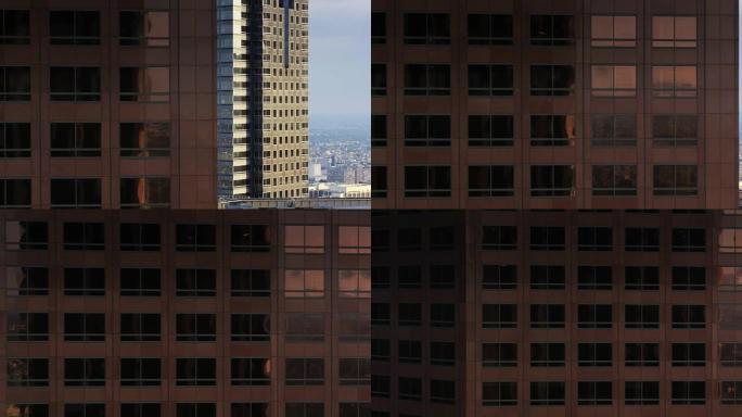 摩天大楼的两侧-无人机射击