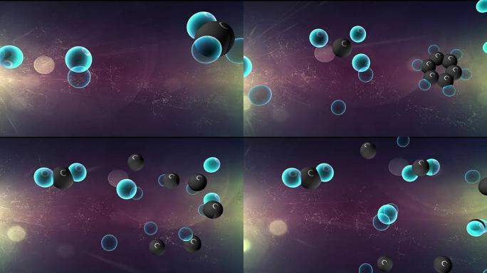 甲醛和苯羟基的分解三维动画模拟