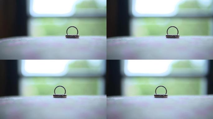 结婚戒指的电影镜头。