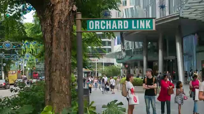 行人在新加坡行走行人路人走路快速延时景观