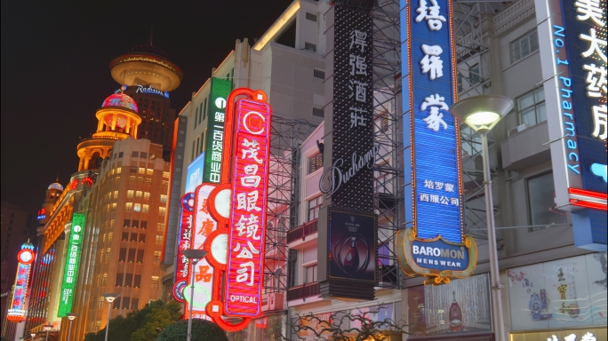 南京路步行街上海夜景