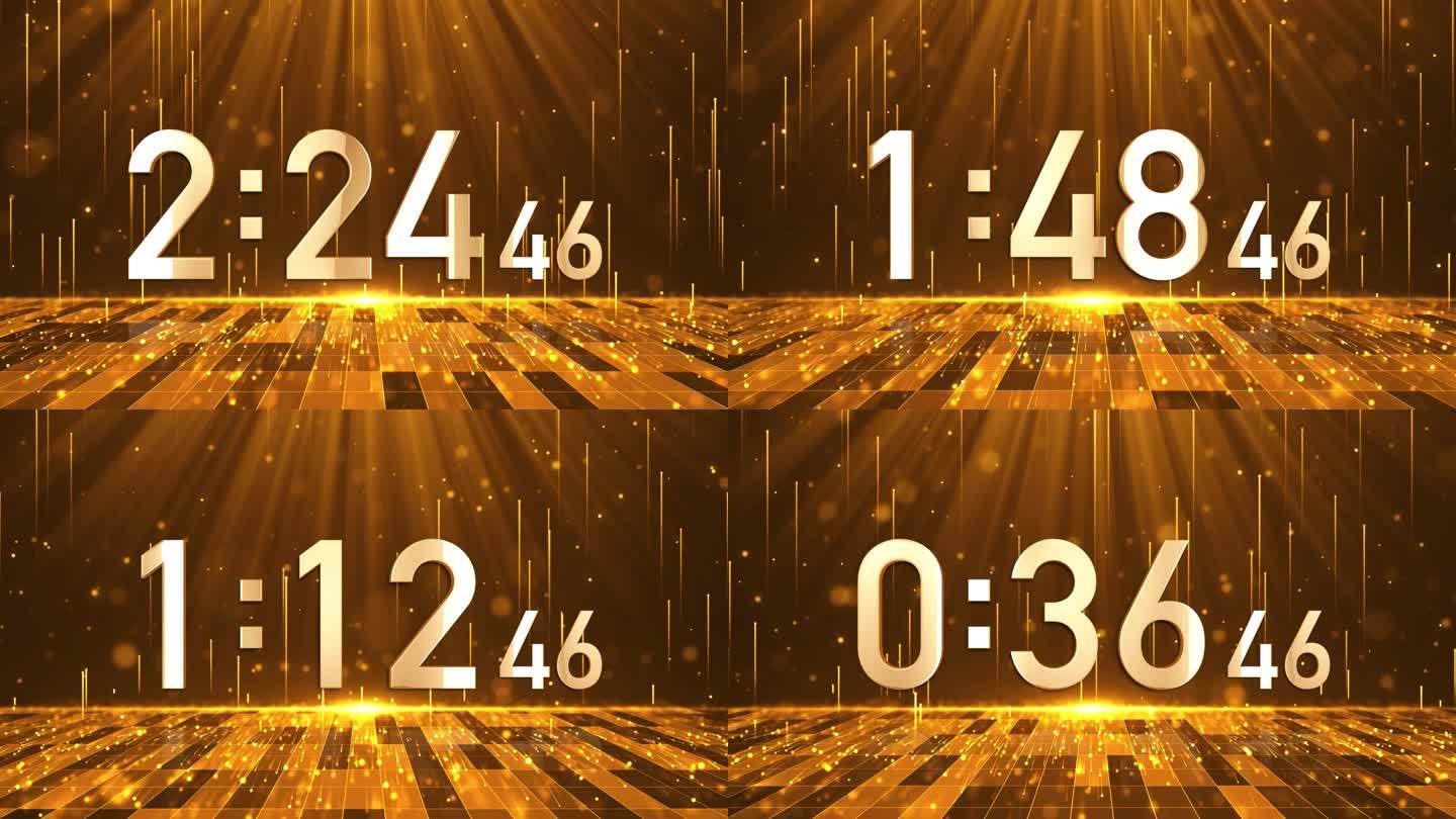 高端金色3分钟液晶倒计时毫秒