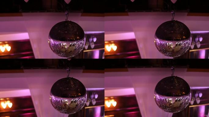 紫色迪斯科球抽象创意创意视频蒙太奇