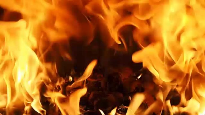 高清火焰框架火焰燃烧取暖炉中火焰