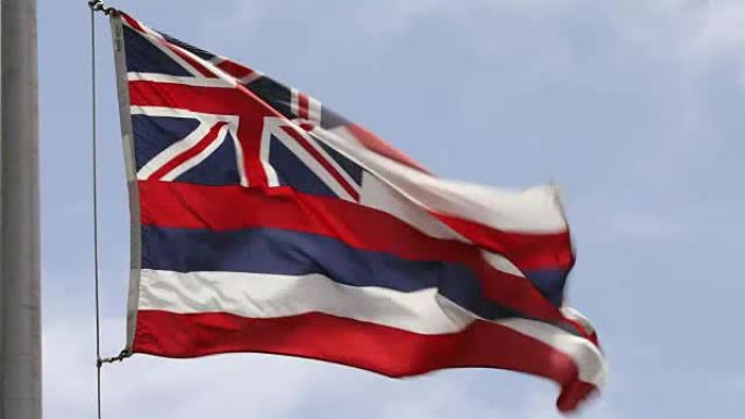 美国瓦胡岛檀香山的夏威夷州旗