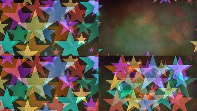 多个版本 (3) 由星星制成的彩色背景