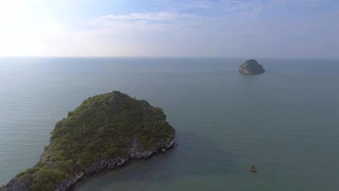 空中: 进入岛屿岛海面海岛海平面