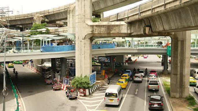 曼谷的高峰时间交通拥堵