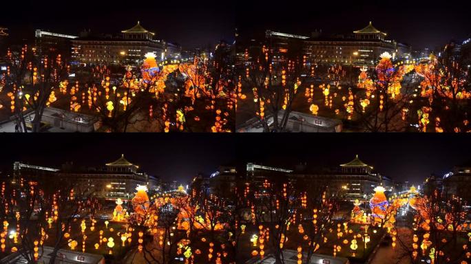 庆祝中国春节的灯笼，陕西西安，中国