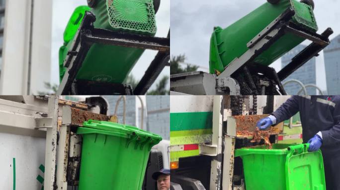 垃圾分类 城市环保 环卫工人 垃圾清运车
