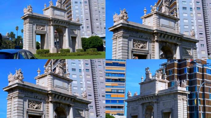 西班牙巴伦西亚。3月门 (凯旋拱门)，旧纪念碑