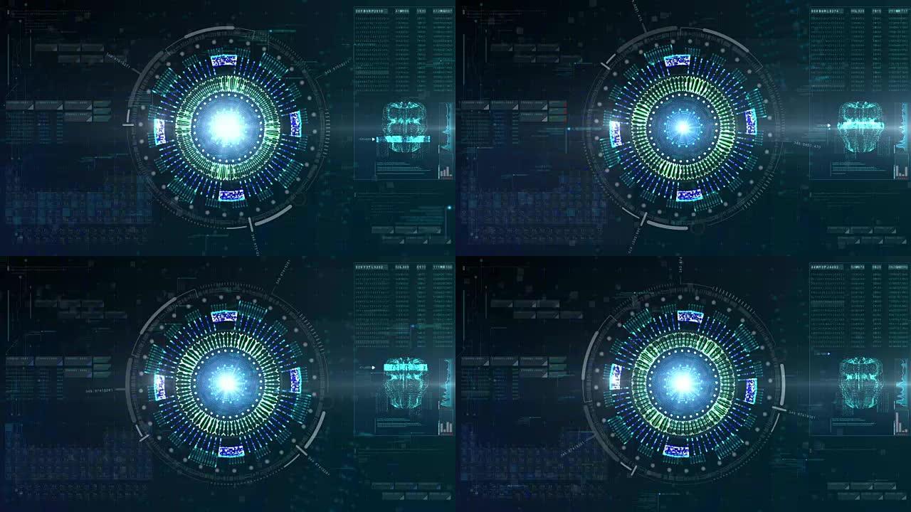 高科技用户界面平视显示器