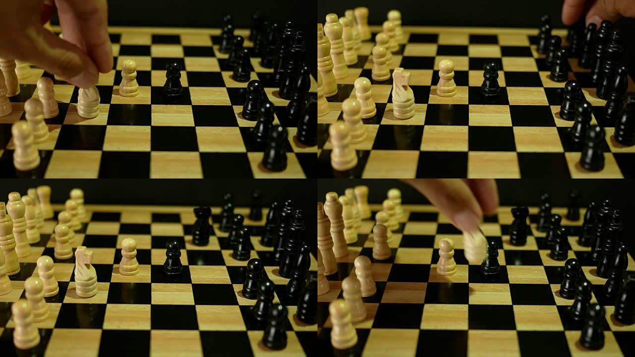 用黄色调下棋下棋休闲游戏文化和娱乐