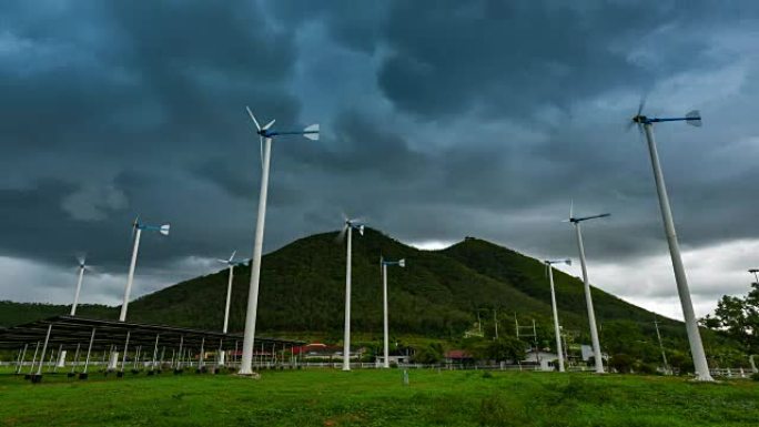 4k time-lapse.windmill和斯特罗姆。