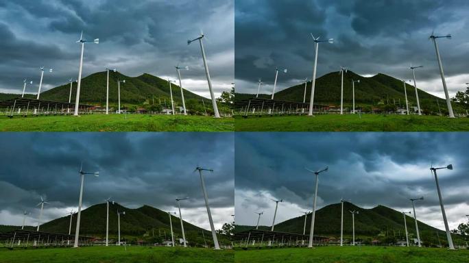 4k time-lapse.windmill和斯特罗姆。