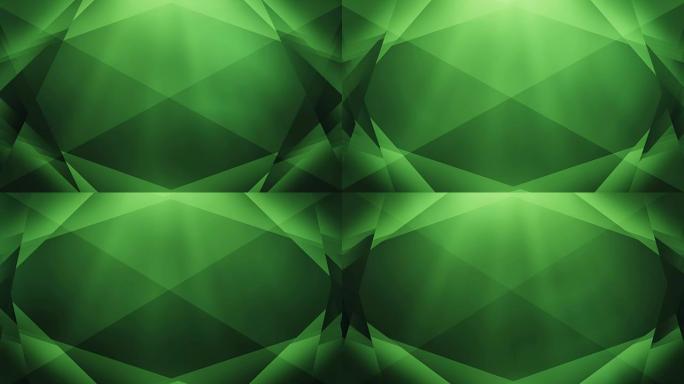 4k抽象几何背景循环 (绿色)