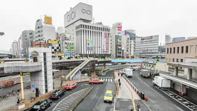 时间流逝: 东京都上野区的JR上野站，