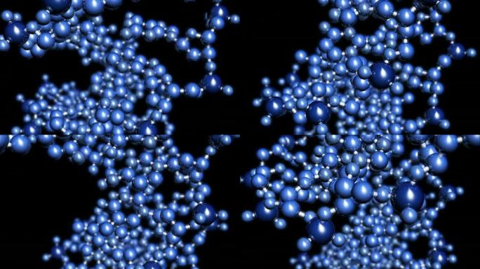 分子结构杨洋成分水乳粒子精华三维动画分子