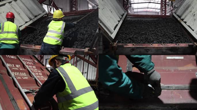 焦煤煤炭工人装备封装煤炭集装箱4K
