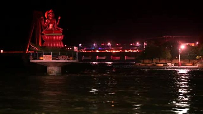 恒河之夜，印度哈德瓦尔