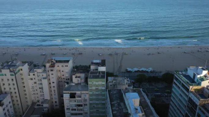 里约热内卢科帕卡巴纳海滩鸟瞰图