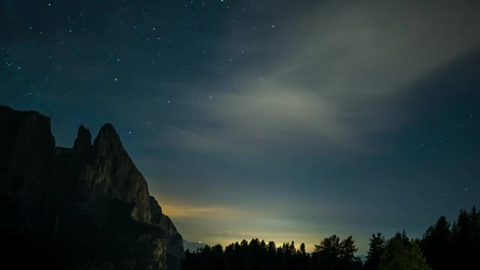 延时夜山天空宇宙流星雨星座延时极光