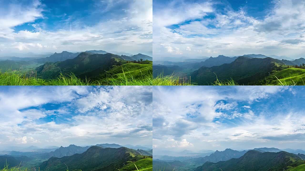 Phu chee fah motain and clouds chiangri泰国。