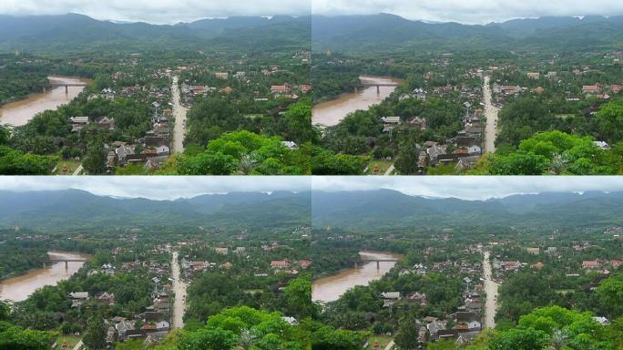 琅勃拉邦市鸟瞰图琅勃拉邦城市琅勃拉邦大全