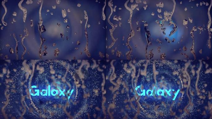 雨滴，星系背景